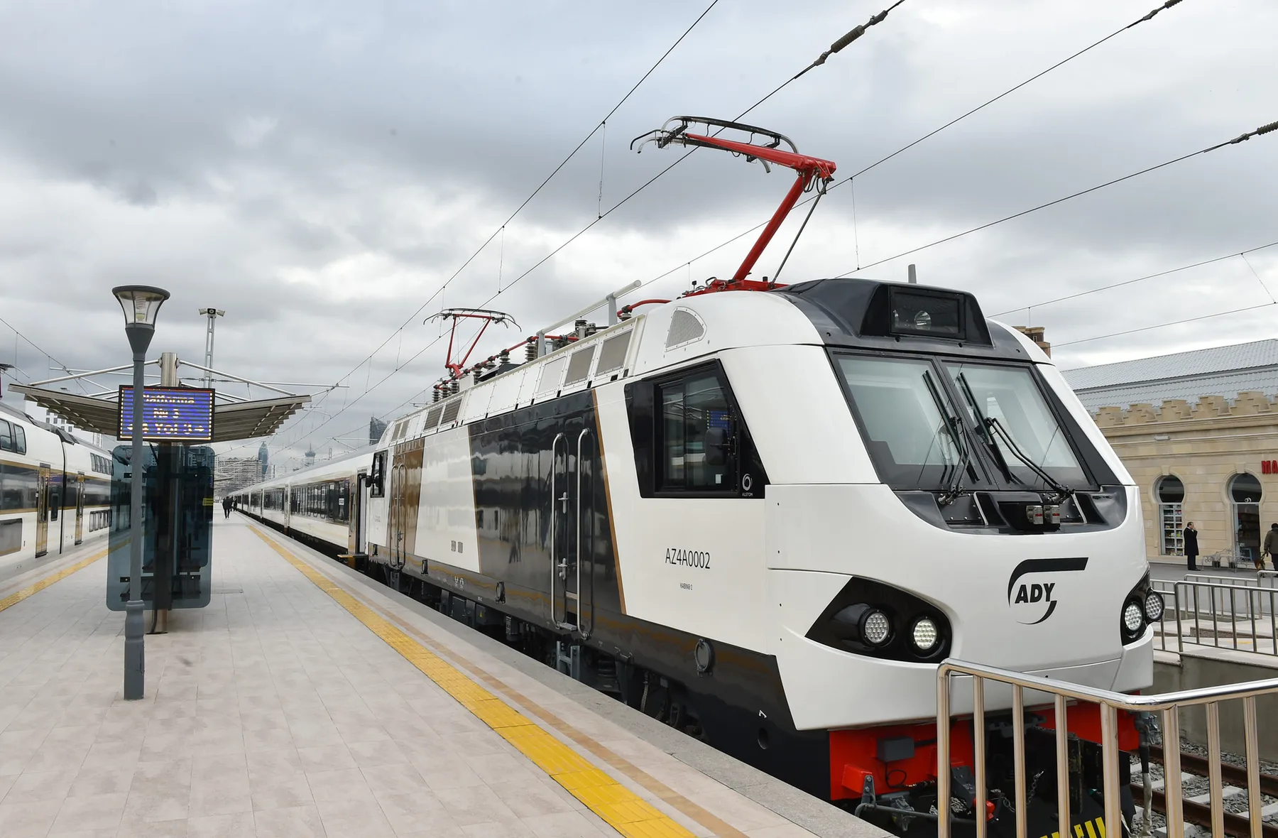 ADY Stadler passenger train at Baku Railway Station