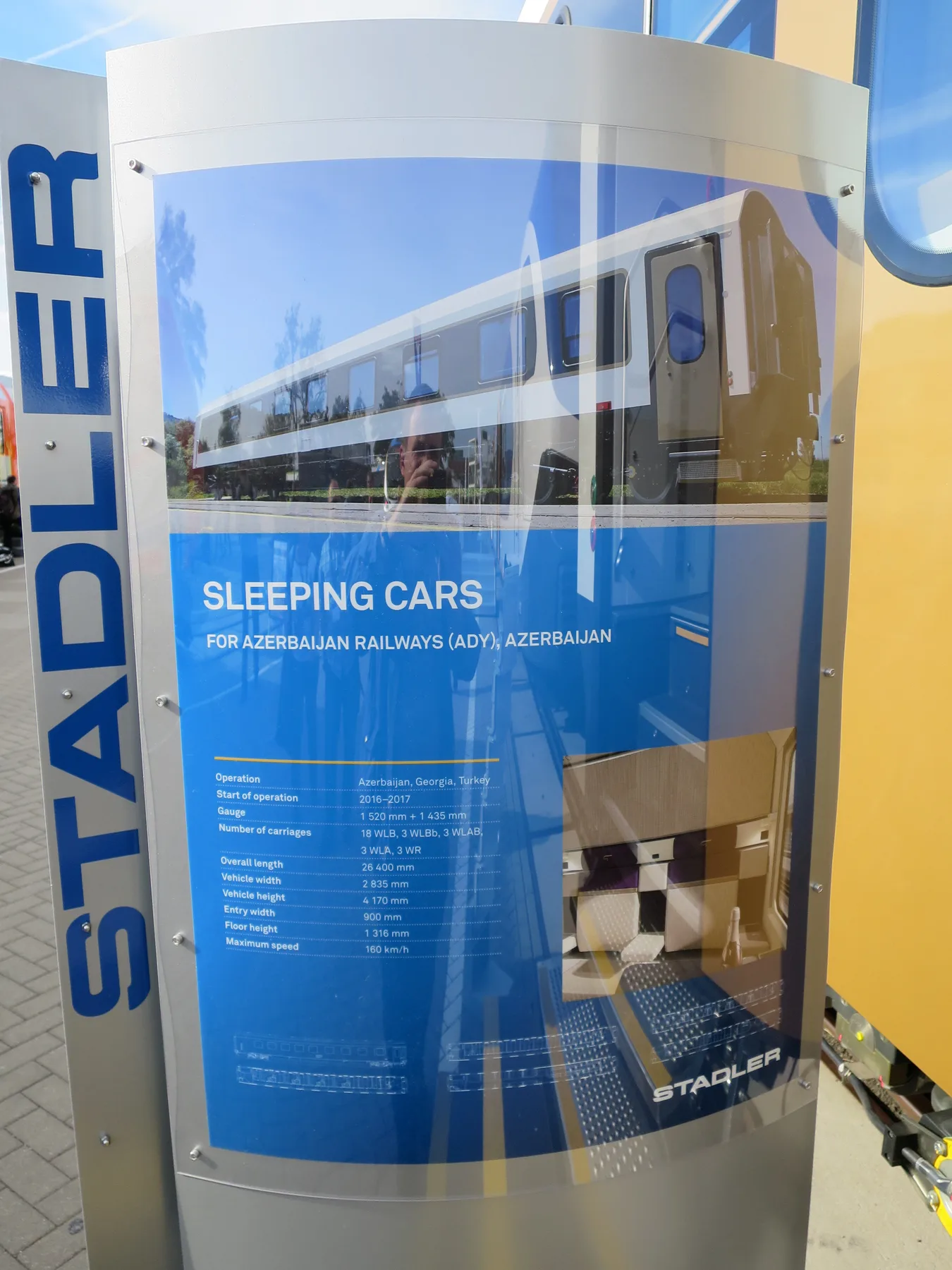 Stadler sleeper interior reference designed for Azerbaijan