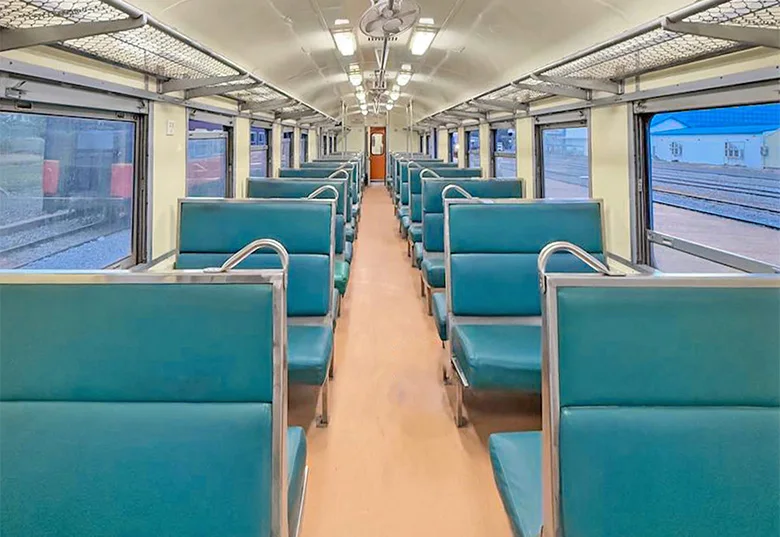 Soft Seat carriage on Cambodia Royal Railway