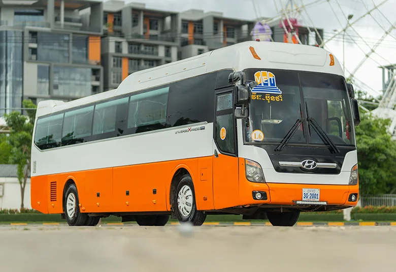 Vireak Buntham sleeper bus in Cambodia