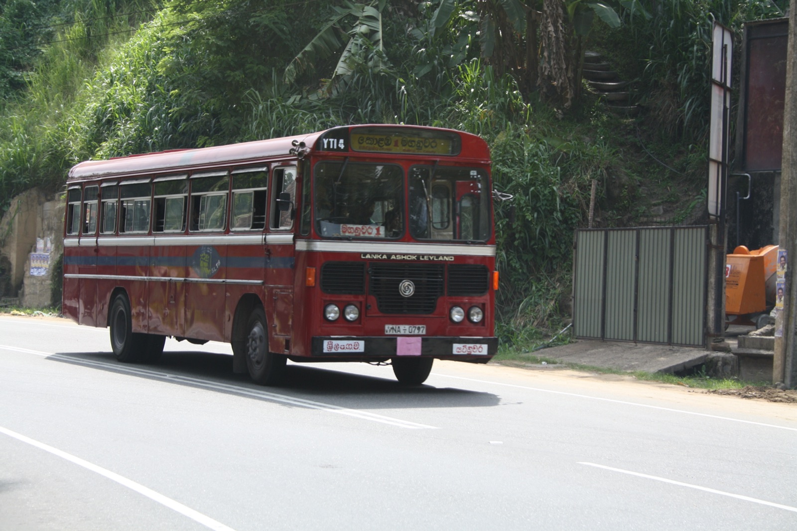 Sri Lanka Transport Board inter-city bus near Peradeniya