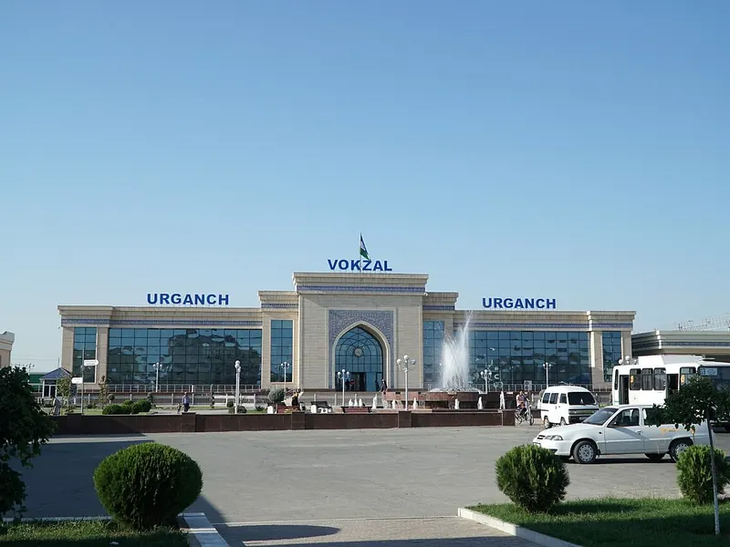 Urgench railway station exterior